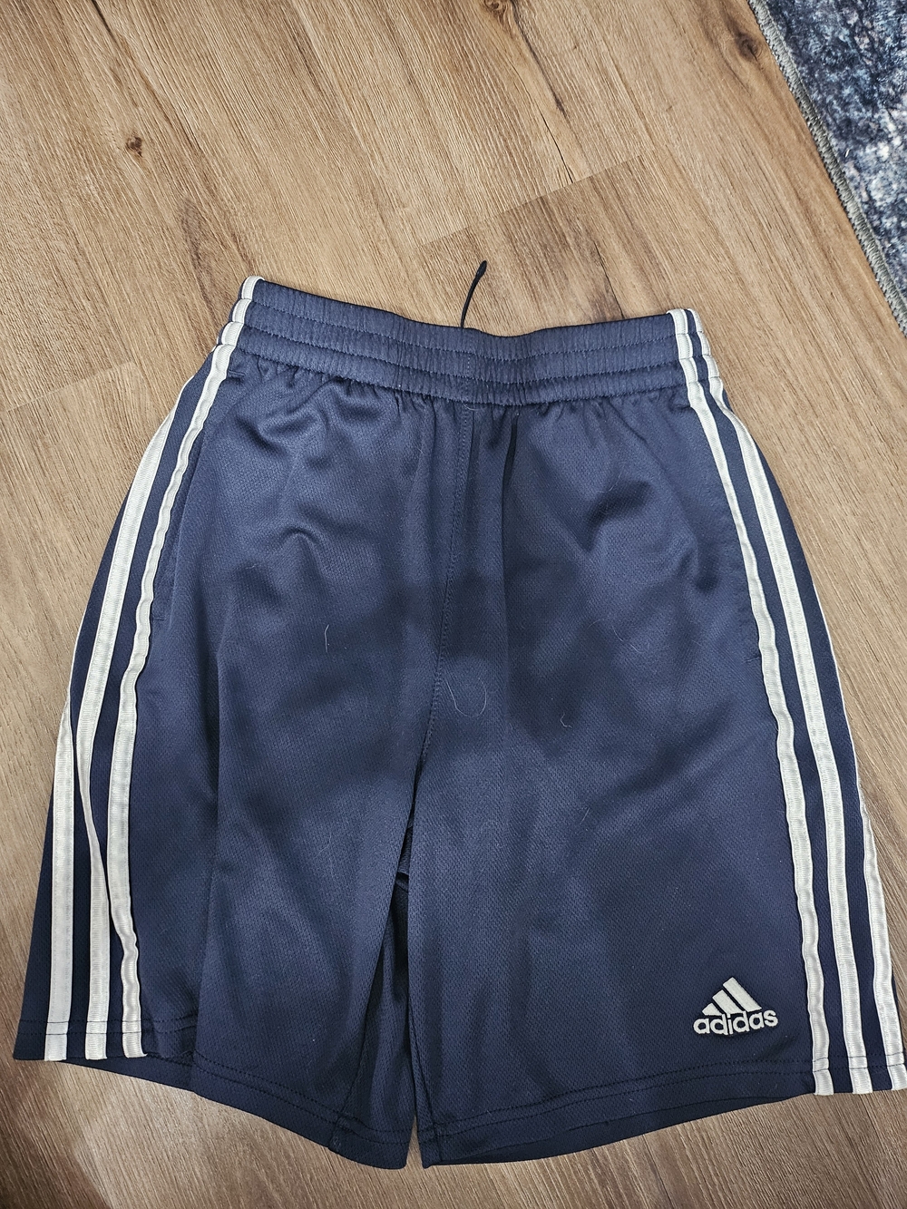 adidas Navy and White Boys' Athletic Shorts